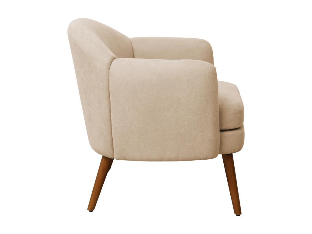 Modern upholstered armchair with armrests