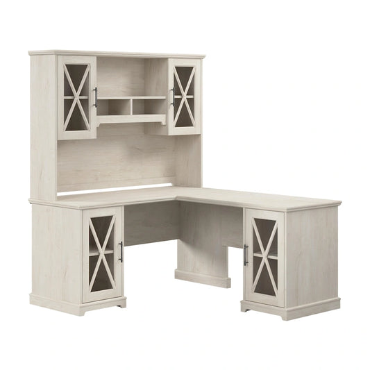 Lennox L Shaped Desk with Hutch and Storage Cabinets by Bush Furniture