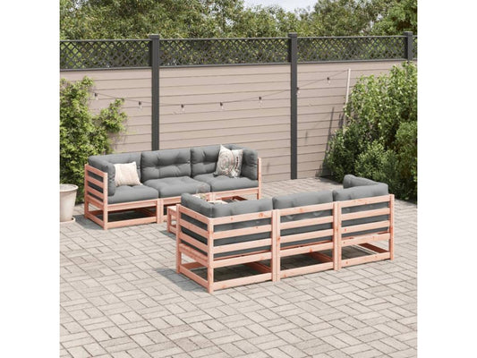 Homzora 7-piece solid fir wood garden furniture set