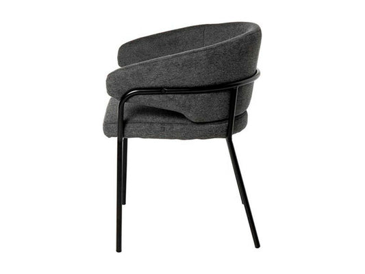 Homzora fabric chair – Minimalist design and comfort – Dark Grey