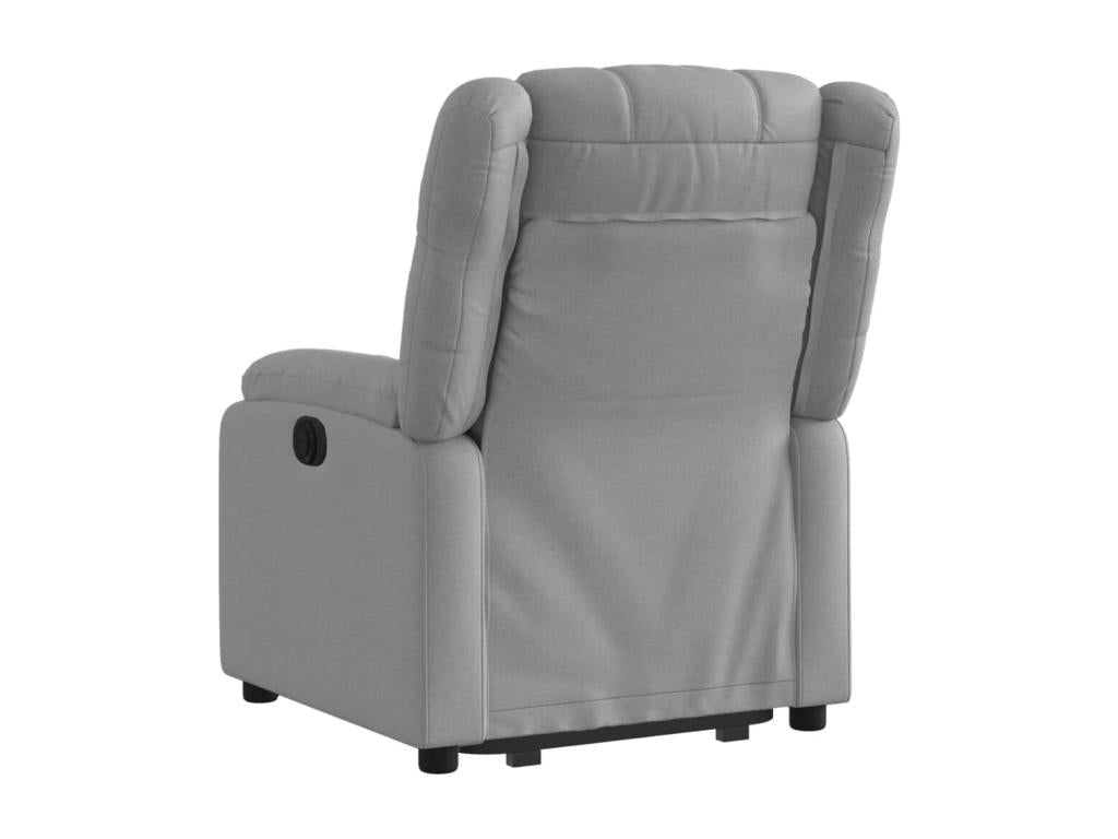 Light grey fabric electric recliner