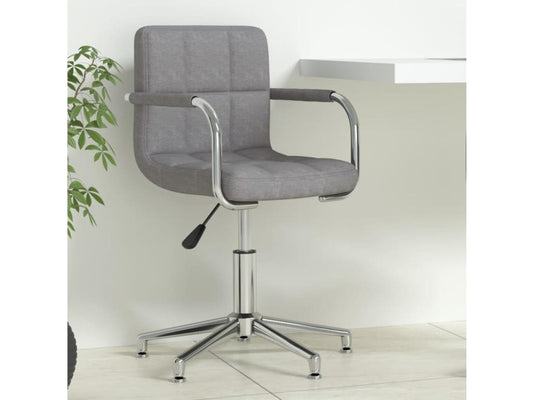 Light Grey Fabric Swivel Office Chair