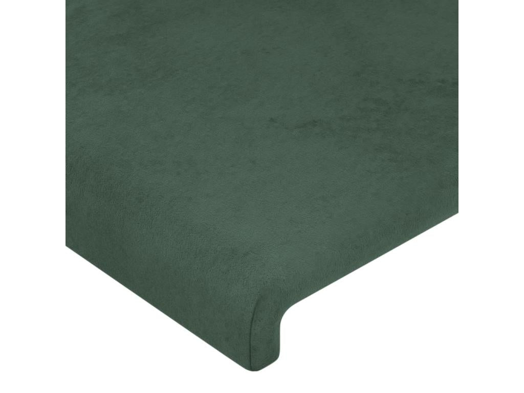 Dark Green LED Headboard 80x5x78/88 cm Velvet