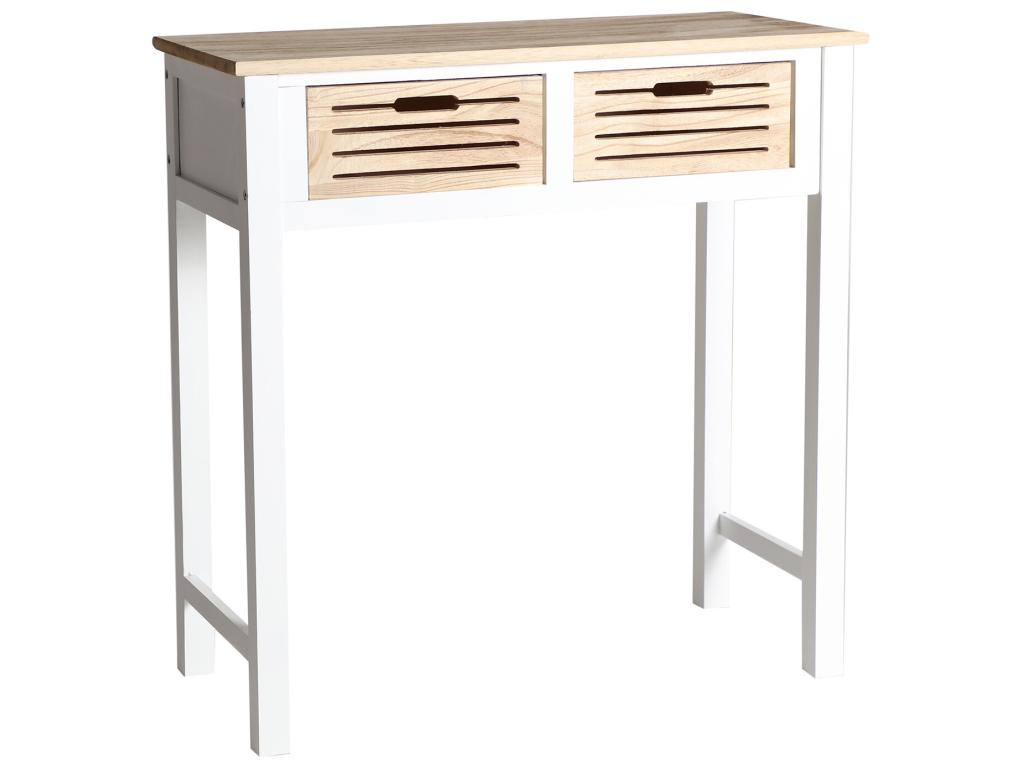 Paulownia wood console table, 80x35x81 cm