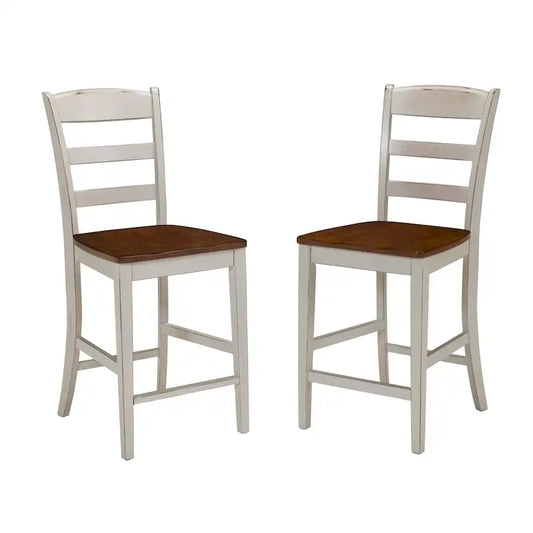 Homestyles Monarch 3-Piece Off-White Wood Kitchen Island Set with Drop Leaf Wood Top - 48' x 25' x 36'