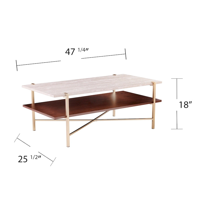 SEI Furniture Aldea Rectangular Coffee Table w/ Storage