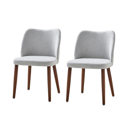 Melisa Upholstered Solid Wood Dining Chair Set of 2 by HULALA HOME