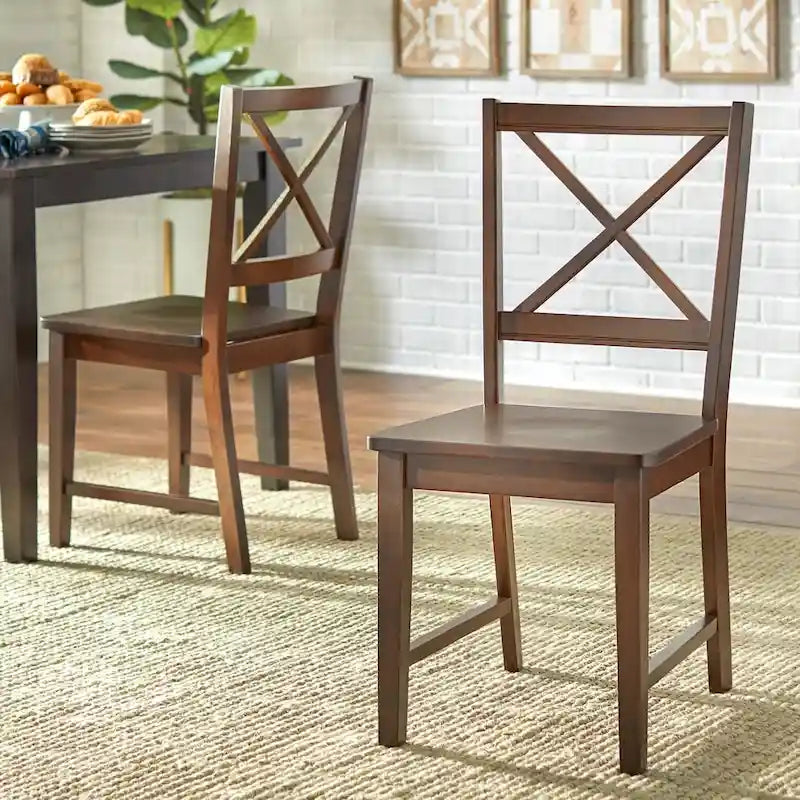 Simple Living Cross-Back Espresso Dining Set