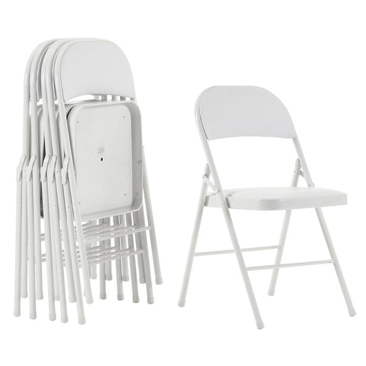 Elegant Foldable Iron & PVC Chairs for Convention & Exhibition White