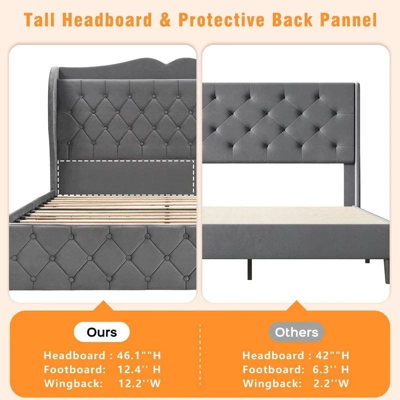 Queen Bed Frame with 4 Drawer