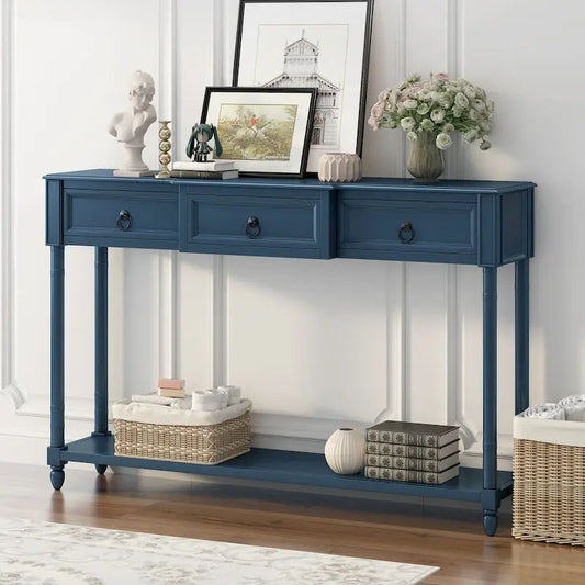 Console Table Sofa Table with Drawers for Entryway
