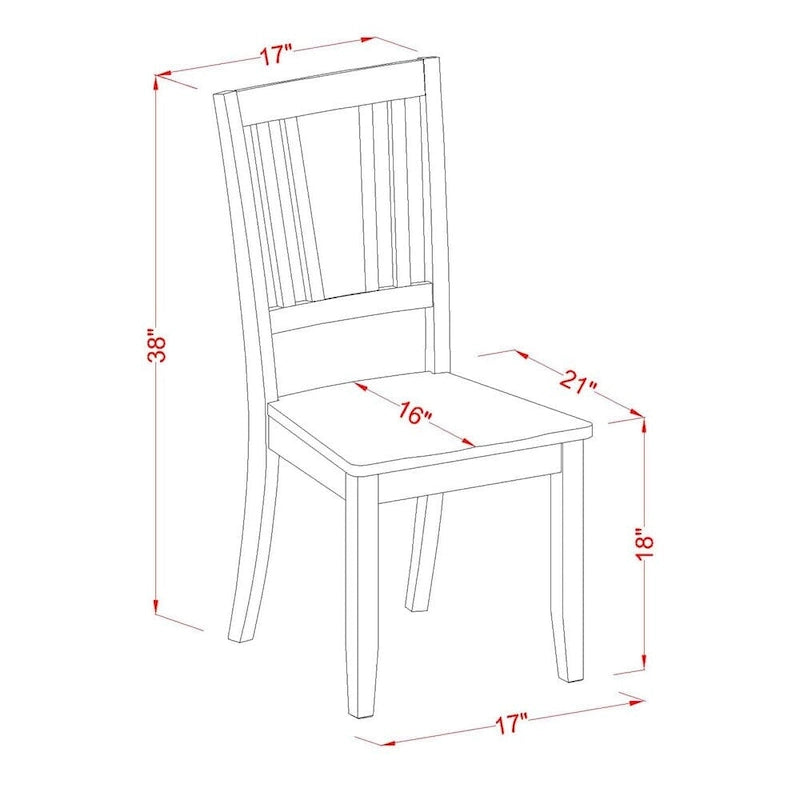 East West Furniture Dining Table Set Contains a Rectangle Dining Table and Dining Chairs with a Bench (Chair Seat Type Options)