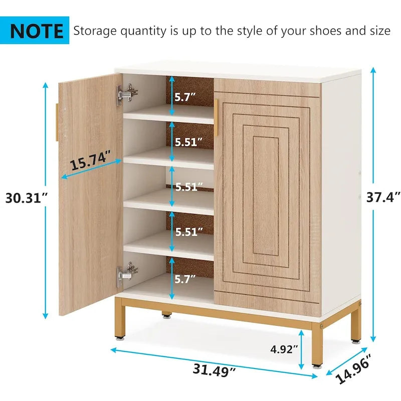 20 Pairs Entryway Shoe Storage Cabinet Storage Organizer for Closet