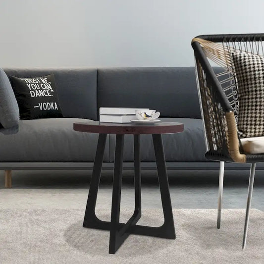 HGMart End Table 20 Inch Round Side Table Modern Living Room Small Coffee Table Nightstand