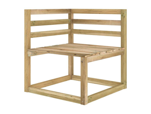 6-piece garden furniture set made of green impregnated pine wood