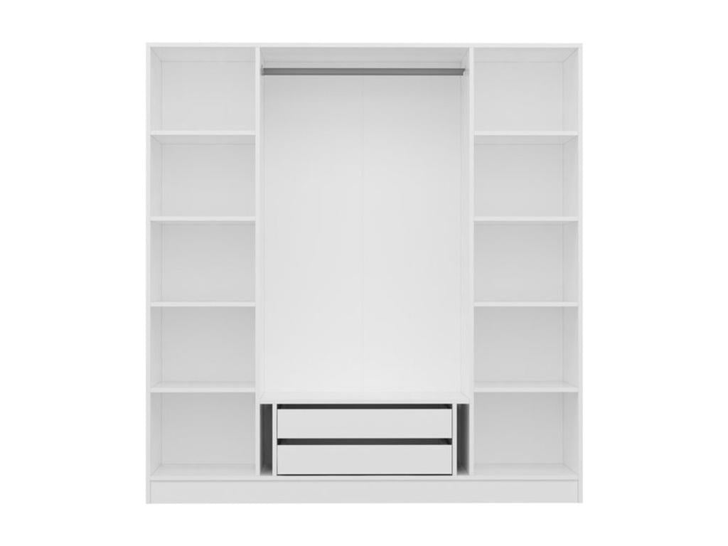Homzora white wardrobe 180x52x190 cm