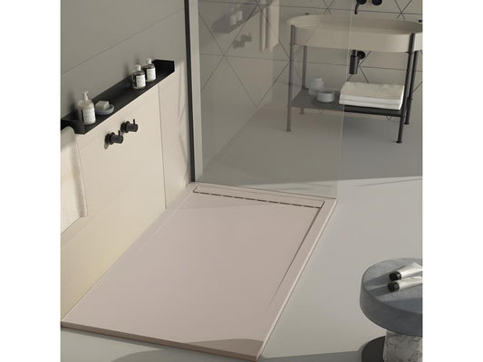 Homzora SMART Sand Smooth Finish Shower Tray with Colored Grid - 110x90 cm