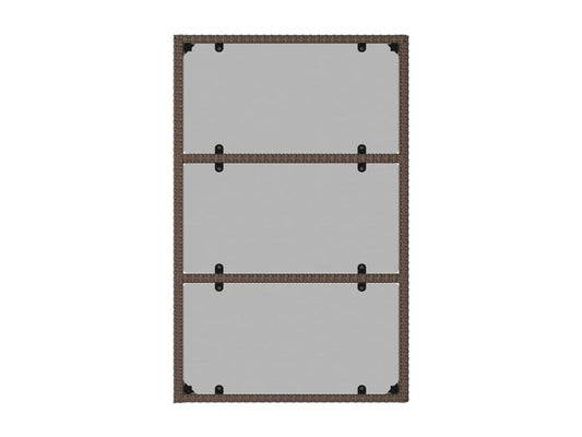 6-piece garden furniture set with cushions, brown woven resin