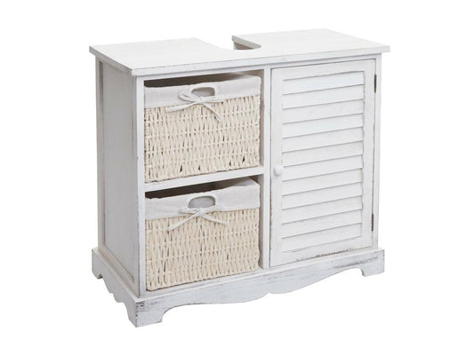 Homzora-H20 bathroom vanity unit, 60x65x31cm - Homzora white