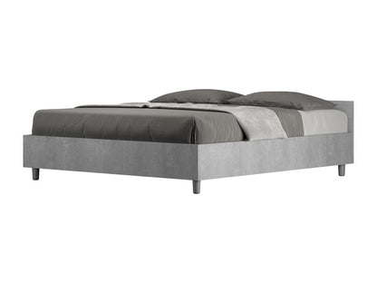Doucezen 160x190 Concrete Grey Bed with Slatted Base