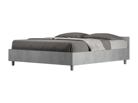 Doucezen 160x190 Concrete Grey Bed with Slatted Base