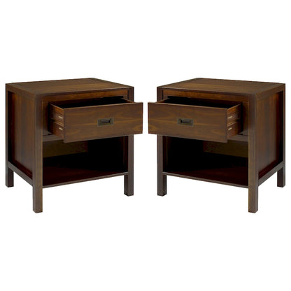 Middlebrook Solid Wood Modern 1-Drawer Nightstands, Set of 2
