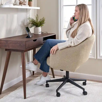 Bush Furniture Fairfax Mid Century Modern Desk Chair for Home Office