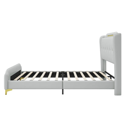 Uphou Modern Upholstered PU Leather Bed by Christopher Knight Home