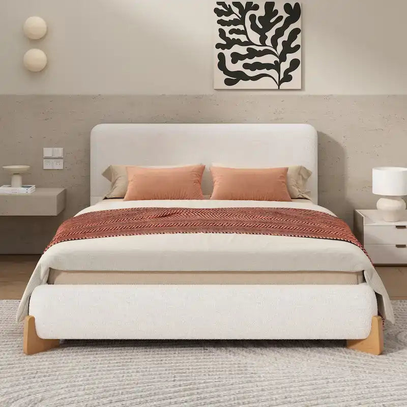 Christopher Knight Home Full/Queen/King Size Boucle Upholstered Platform Bed