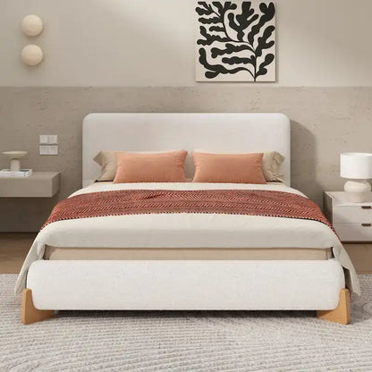 Christopher Knight Home Full/Queen/King Size Boucle Upholstered Platform Bed