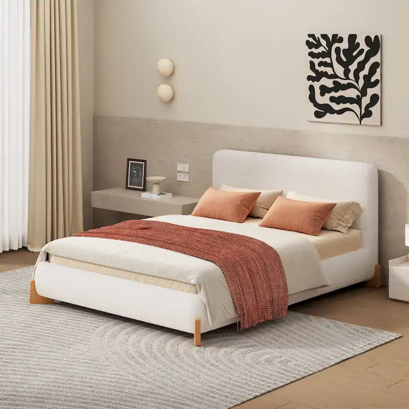 Christopher Knight Home Full/Queen/King Size Boucle Upholstered Platform Bed