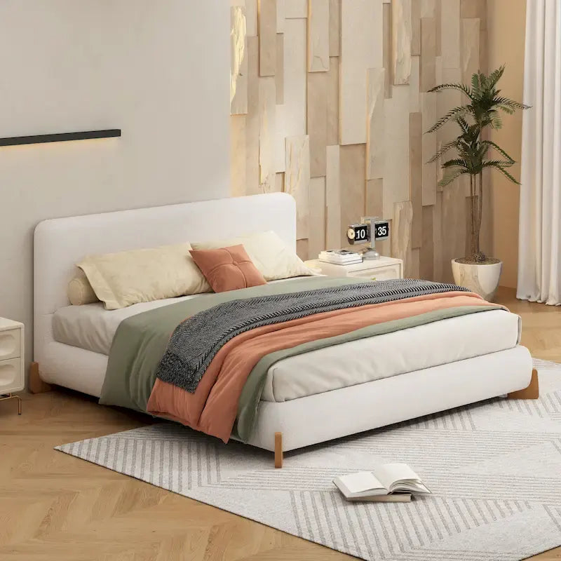 Christopher Knight Home Full/Queen/King Size Boucle Upholstered Platform Bed