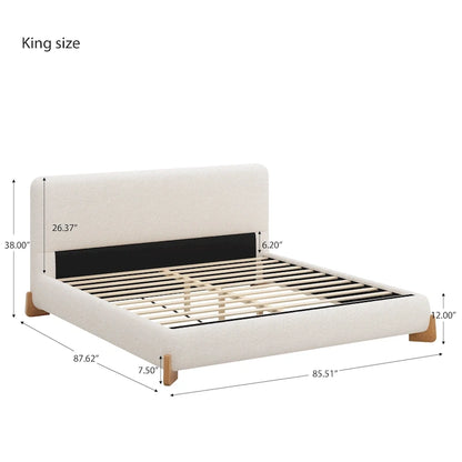 Christopher Knight Home Full/Queen/King Size Boucle Upholstered Platform Bed