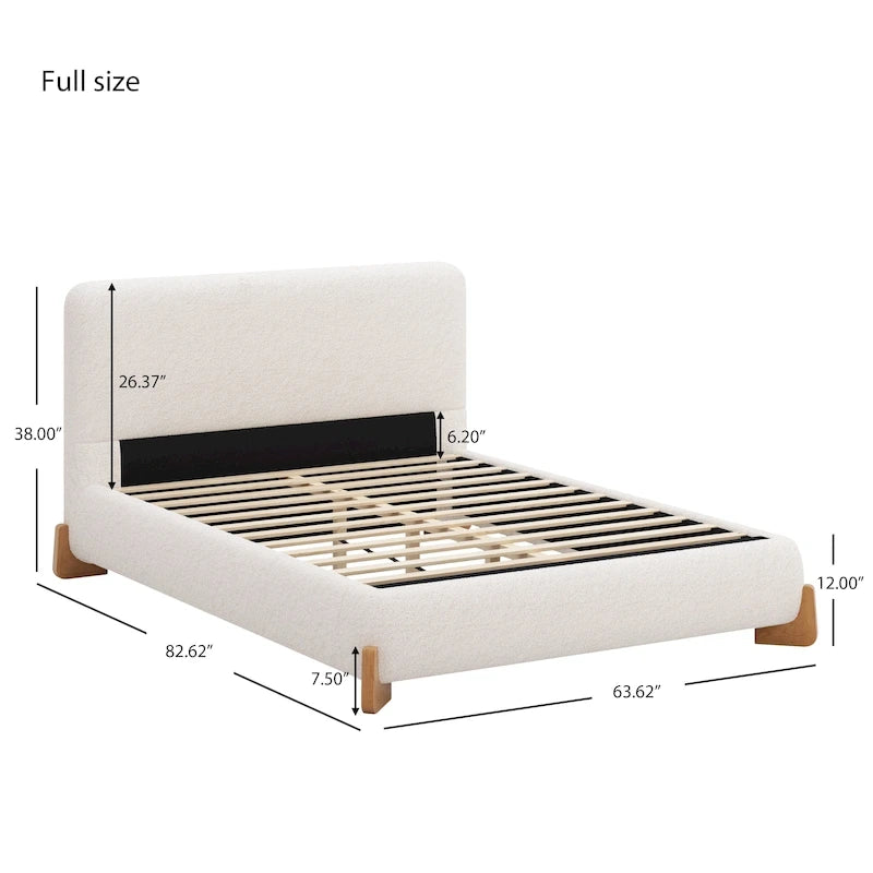 Christopher Knight Home Full/Queen/King Size Boucle Upholstered Platform Bed