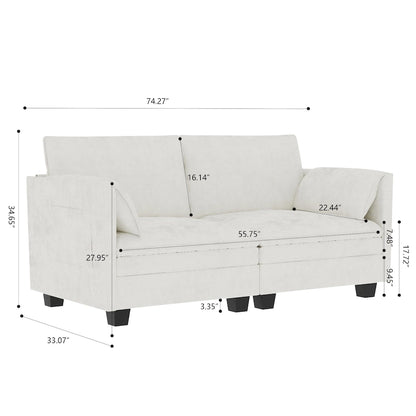 Christopher Knight Home - Sophia Mid-Century Modern Loveseat Sofa