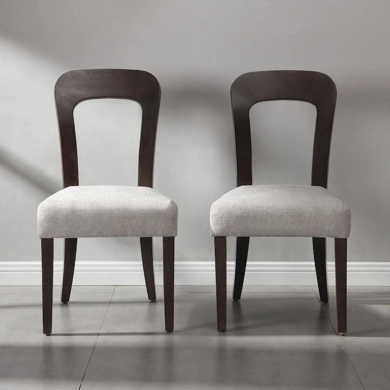 Christopher Knight Home - Adrian Upholstered Dining Chairs, Comfortable Seating with Sturdy Wood Frame, Set of 2