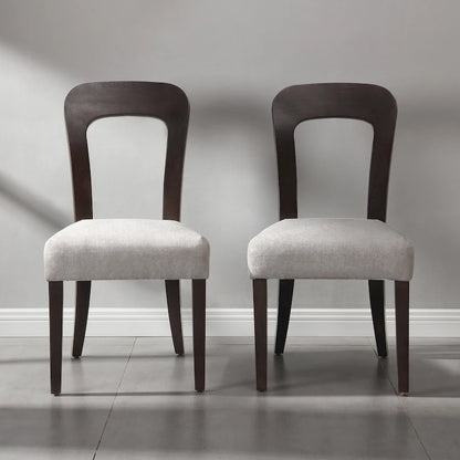 Christopher Knight Home - Adrian Upholstered Dining Chairs, Comfortable Seating with Sturdy Wood Frame, Set of 2