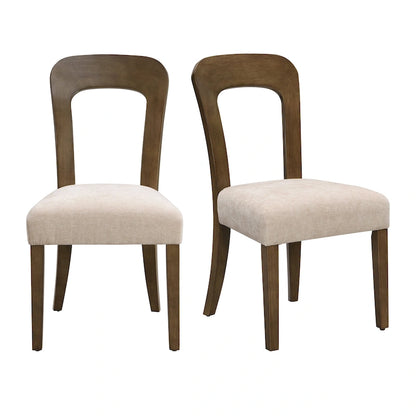 Christopher Knight Home - Adrian Upholstered Dining Chairs, Comfortable Seating with Sturdy Wood Frame, Set of 2