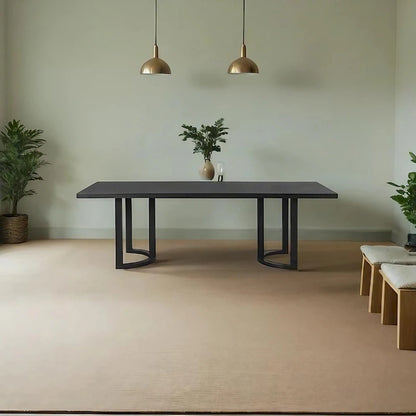 Kenneth Modern 95-Inch Dining Table with U-Shaped Trestle Base by Christopher Knight Home