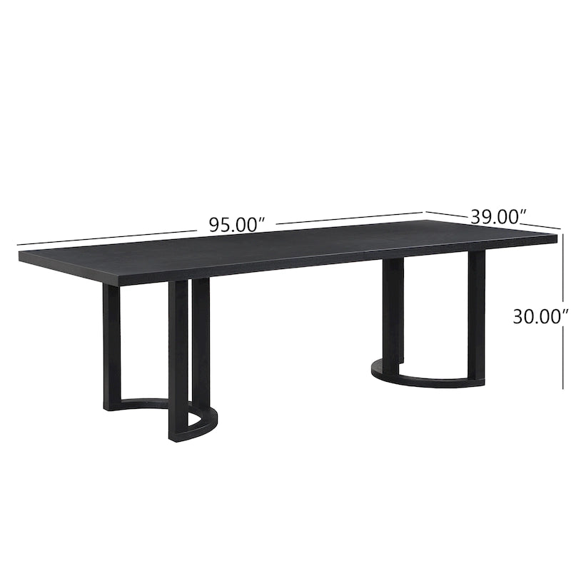 Kenneth Modern 95-Inch Dining Table with U-Shaped Trestle Base by Christopher Knight Home