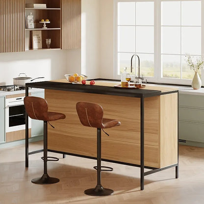 Kitchen Island with 6 Cube Storage for Kitchen Dining Room