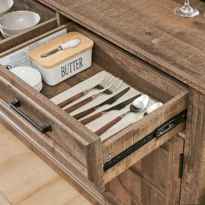 Farmhouse Buffet Sideboard Cabinet,Coffee Bar Wine Bar for Dining Room - N/A