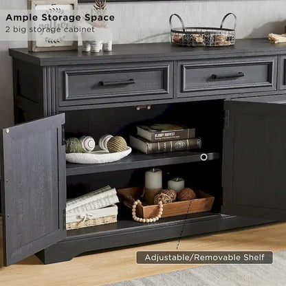 Farmhouse Buffet Sideboard Cabinet,Coffee Bar Wine Bar for Dining Room - N/A