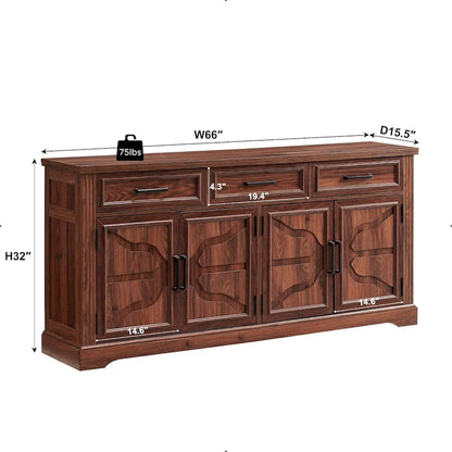 Farmhouse Buffet Sideboard Cabinet,Coffee Bar Wine Bar for Dining Room - N/A