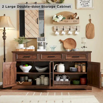 Farmhouse Buffet Sideboard Cabinet,Coffee Bar Wine Bar for Dining Room - N/A