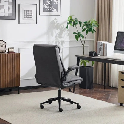 28W Mid-Back Swivel Office Chair Task Chair With Adjustable Arms - N/A