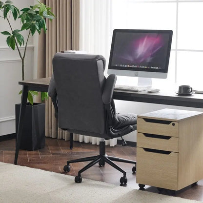 28W Mid-Back Swivel Office Chair Task Chair With Adjustable Arms - N/A