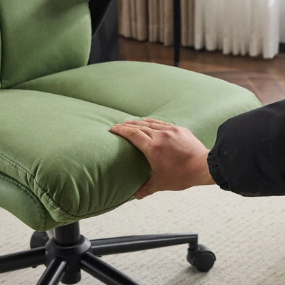 28W Mid-Back Swivel Office Chair Task Chair With Adjustable Arms - N/A