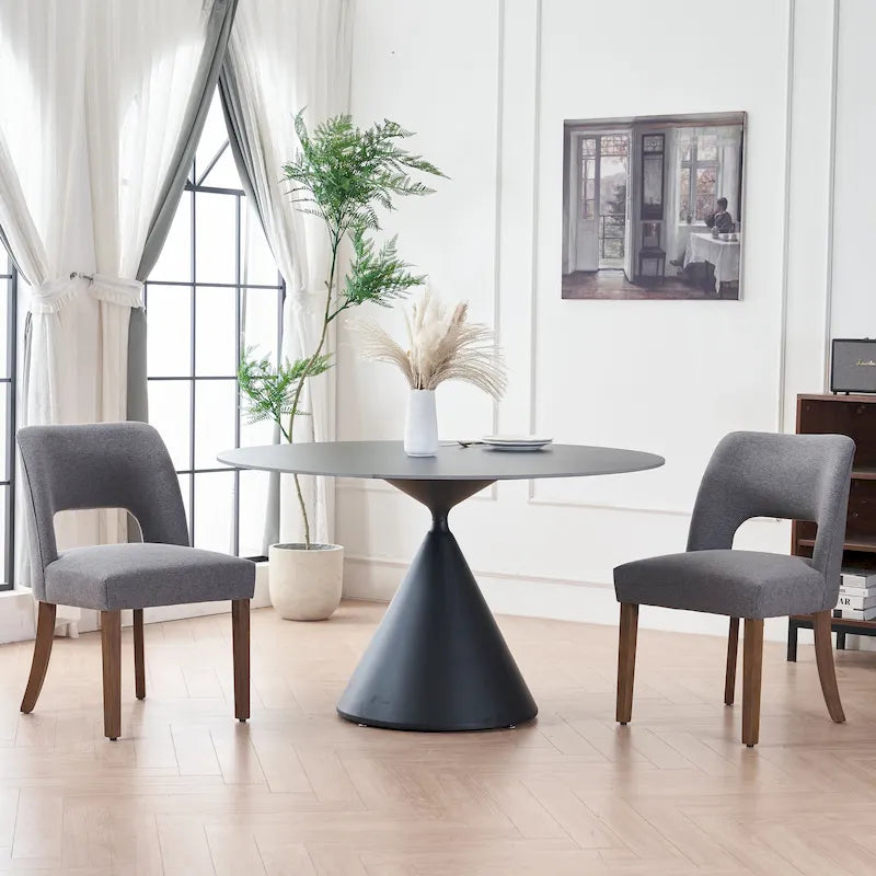 Upholstered Back Side Dining Chair Set of 2