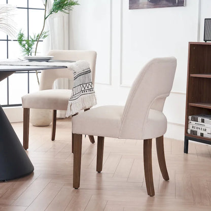 Upholstered Back Side Dining Chair Set of 2